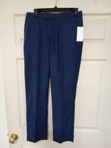 Calvinklein New Ladies Blue Flat Front Slim Fit Dress Pants Size 16 032 Box C Ep - £14.06 GBP