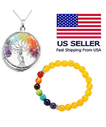 Love Pearl Unisex, Adult Chakra Pendant Necklace and Yellow Energy Stone... - €30,38 EUR