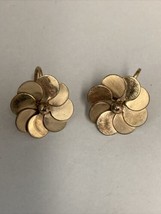 Vintage HSB Harry S Bick 12k Gold Filled Mid Century Modern Screw-back Earrings - £19.31 GBP