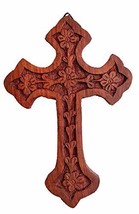Iconsgr Handmade Wooden Holy Orthodox Religious Wood Carved Wall Cross Christ Cr - $24.26