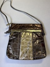Talk of the Walk Vintage Retro  Gold Metallic Leather Shoulder Handbag - £38.76 GBP