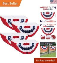 Patriotic Decorations, 4th of July Pleated Fan Flags American  Bunting F... - $109.28
