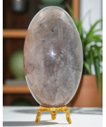 Black RUTILATED Quartz Crystal Stone Healing Gemstone Decor Lingam Gift ... - $145.29