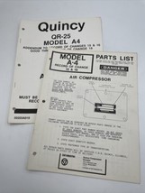 Quincy A-4 Air Compressor Parts List Catalog Manual A4 QR-25 Series 1152A - £7.53 GBP