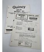 Quincy A-4 Air Compressor Parts List Catalog Manual A4 QR-25 Series 1152A - £7.38 GBP