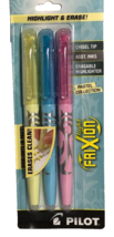 Erasable Highlighters Pilot FriXion - Light Pastel  - Chisel Tip - 3-Pac... - $9.89