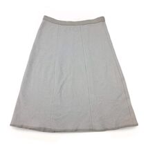 IKI Italy Gray Textured Knit A-Line Skirt Pull-On Rayon Blend EU 44 Modest - $17.90