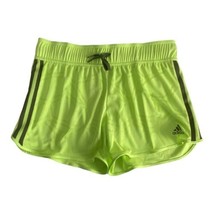 Adidas Womens Shorts Adult Size Large Aeroready Lime Green No Liner Ties NEW - £28.08 GBP