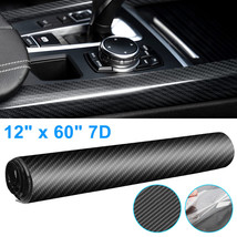 7D Glossy Carbon Fiber Vinyl Film Car Interior Accessories Wrap Stickers... - £11.00 GBP