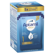 Aptamil Gold+ 1 Baby Infant Powder Sachets From Birth to 6 Months 5 Pack... - $68.50