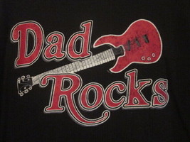 Nwot - Dad Rocks Guitar Image Adult Size 2XL Black Short Sleeve Tee - £10.97 GBP