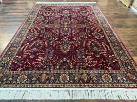 Karastan Rug 6.6 x 9 Sarouk #767 Antique Karastan Wool Pile Vintage Red - £2,190.34 GBP
