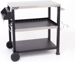 Nuuk Three-Shelf Movable Outdoor Dining Cart Table, 20&quot; X 32&quot; Nsf Stainless - $180.96