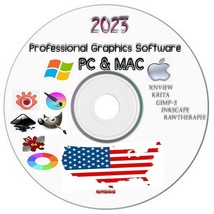 Professional Graphics Software Collection DVD 2023 USA Paint, Draw, PC &amp; MAC - £7.05 GBP