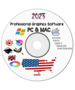 Professional Graphics Software Collection DVD 2023 USA Paint, Draw, PC &amp;... - £6.78 GBP