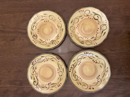 Italian Villa Salad Plates Home Trends Set of 4 Plates Scalloped Edge 8.75” FLAW - $16.83