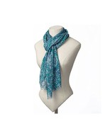 Global and Vine Scarf Blue Paisley 20.8 by 68 inches NWT - £9.03 GBP