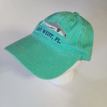 Key West FL. Hat Adjustable Green Embroidery Shark Life In Paradise Vaca... - $272.80 MXN