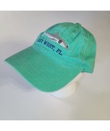 Key West FL. Hat Adjustable Green Embroidery Shark Life In Paradise Vaca... - $272.80 MXN