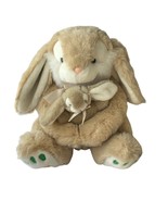 Vintage Wishpets Large Heather Rabbit With Baby Bunny Beige Plush 1997 - £15.48 GBP