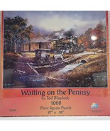 WAITING ON THE PENNSY SunsOut 1000 Piece Jigsaw Puzzle Ted Blaylock Art ... - $276.71 MXN