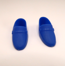 Vintage Ken Doll Blue Plastic Loafers Pair Barbie Slip Ons - $10.18