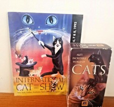 INCREDIBLE WORLD OF CATS A&amp;E HOME VIDEO VHS Tape Set &amp; Whiskas Cat Show ... - £10.79 GBP