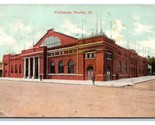 Coliseum Building Peoria Illinois IL 1910 DB Postcard P26 - $2.92