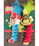The Grinch 2-Pack Plush Cat Kicker Toy Cindy Lou Who Fuzzy Feathers & Springs - $6.90
