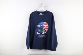 Vtg 90s Mens Large Faded Heavyweight Football An American Tradition Sweatshirt - £40.66 GBP