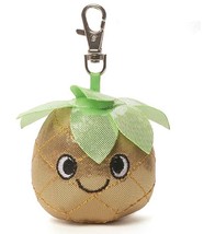 Gund Sparkle Snacks 2.25 inch Golden Pineapple Clip Keychain nwt Plush  - £4.75 GBP