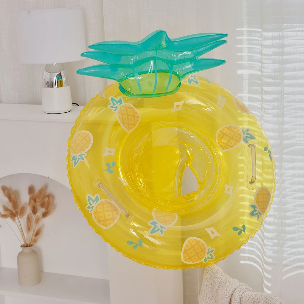 Cartoon Translucent Swim Ring with Seat Pool Floats Tube Cute Smooth Swimming - £13.02 GBP+