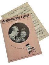 A Rendezvous With A Dream VTG 1936 Movie Sheet Music Hudson Cromwell - $8.86