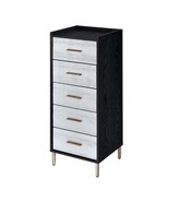 Myles 5 Storage Drawer Jewelry Armoire, Black, Silver &amp; Gold Finish - $6,902.82 MXN
