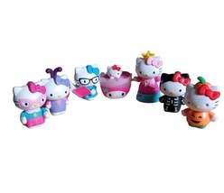 Lot Of 7 Hello Kitty McDonald&#39;s Toys Halloween Butterfly Skeleton Superhero  - £15.79 GBP