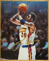 2000-01 Basketball Topps Reserve Canvas 8x10 Larry Hughes Photo Autographed - $40.60