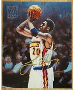 2000-01 Basketball Topps Reserve Canvas 8x10 Larry Hughes Photo Autographed - £31.92 GBP