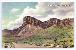 Postcard El Capitan, Highest Point in Texas between El Paso TX and Carlsbad NM - £3.55 GBP