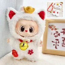 Cute Lucky Cat Labubu Outfit, Lucky Cat Outfit for Labubu, Cat Playful C... - $16.72