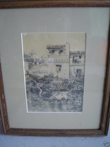 Vintage Eamdela Sevilla Print Suburban Houses Framed - £22.68 GBP