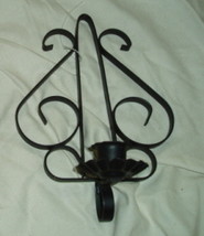 Home Interiors & Gifts Black Wrought Iron Sconce Homco - $6.00