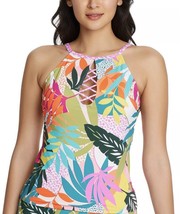 $91 Bleu By Rod Beattie Wild At Heart High-Neck Tankini Top Size 4 - $28.50