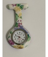 Floral Rubber Clock Retro Pocket watch nurse watch Handy Figurine - €17,35 EUR