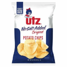 Utz Quality Foods No Salt Added Potato Chips, 7.75 oz. Family Size Bags - $31.63+