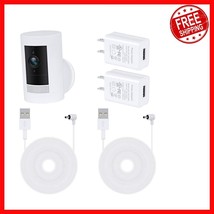 Effortless Security: 30ft Outdoor Cable &amp; Power Adapters for Ring Stick ... - $947.70 MXN