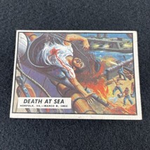 1962 Topps Civil War News Card #7 DEATH AT SEA Vintage 60s Trading Cards - $19.75