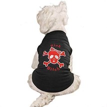 Dog T-Shirt Zack &amp; Zoey Rich Bitch Skull Bad Red Black Rhinestones CLOSEOUT - £9.43 GBP