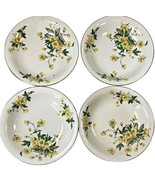 Vtg Yellow Buttercup Floral Fruit Bowls Jewelry Trays Key Dish Cottageco... - £14.10 GBP