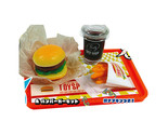 The TOYSP! Fast Food Set Meal Mini Figure Hamburger Ice-Cream Onion Ring... - $13.99