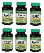 6 xBiotin 800 mg Tablets 30 Capsules Brand New SEALED - $23.75